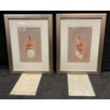 Kay Boyce, Fl 2001, a pair, Holly Study I and II, offset Lithographs, 60/500, Published Solomon &