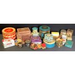 Advertising tins - various metal tins, Boots, Ogdens, Lambert & Butler, Ostermilk, Cadburys,