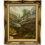 Rex N. Preston, Stream in Fairbrook Valley, signed, dated '83, oil on canvas, 51cm x 40.5cm.