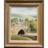 Michael Barnfather, A Bridge in Yorkshire, signed, dated '82, oil on canvas, 46cmx 36cm.