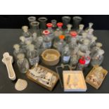 Scientific Glassware; Labelled Chemistry Bottles, Hydrochloric Acid, Sulphuric Acid, Nitric Acid,