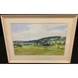 J W Bramham, Arundel Park, signed, watercolour, 36cm x 55cm; David Shepard, after, March Sunlight,