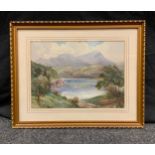 Michael Crawley (20th century) Lake Coniston signed, watercolour, labelled & dated 84 verso 26cm x