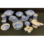 A Copeland Spode Italian pattern collection of kitchenware, comprised of a pair of large tureens