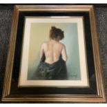 Continental School (20th century), Study of a Nude, indistinctly signed, pastel, 41cm x 32cm.