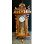 A 19th century Vienna wall clock, 68cm high, c.1870