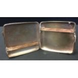 A 20th century silver cigarette case, Birmingham 1919, 102g