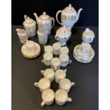 A Wedgwood Beaconfield pattern coffee service, for six, comprising coffee pot and cover, milk jug,