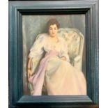 English School (20th century), Portrait of a Lady, unsigned, oil on board, 24cm x 19cm.