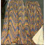 Large pair of Retro curtains`contour` by Jonelle; another panel 210cm long x 259cm wide