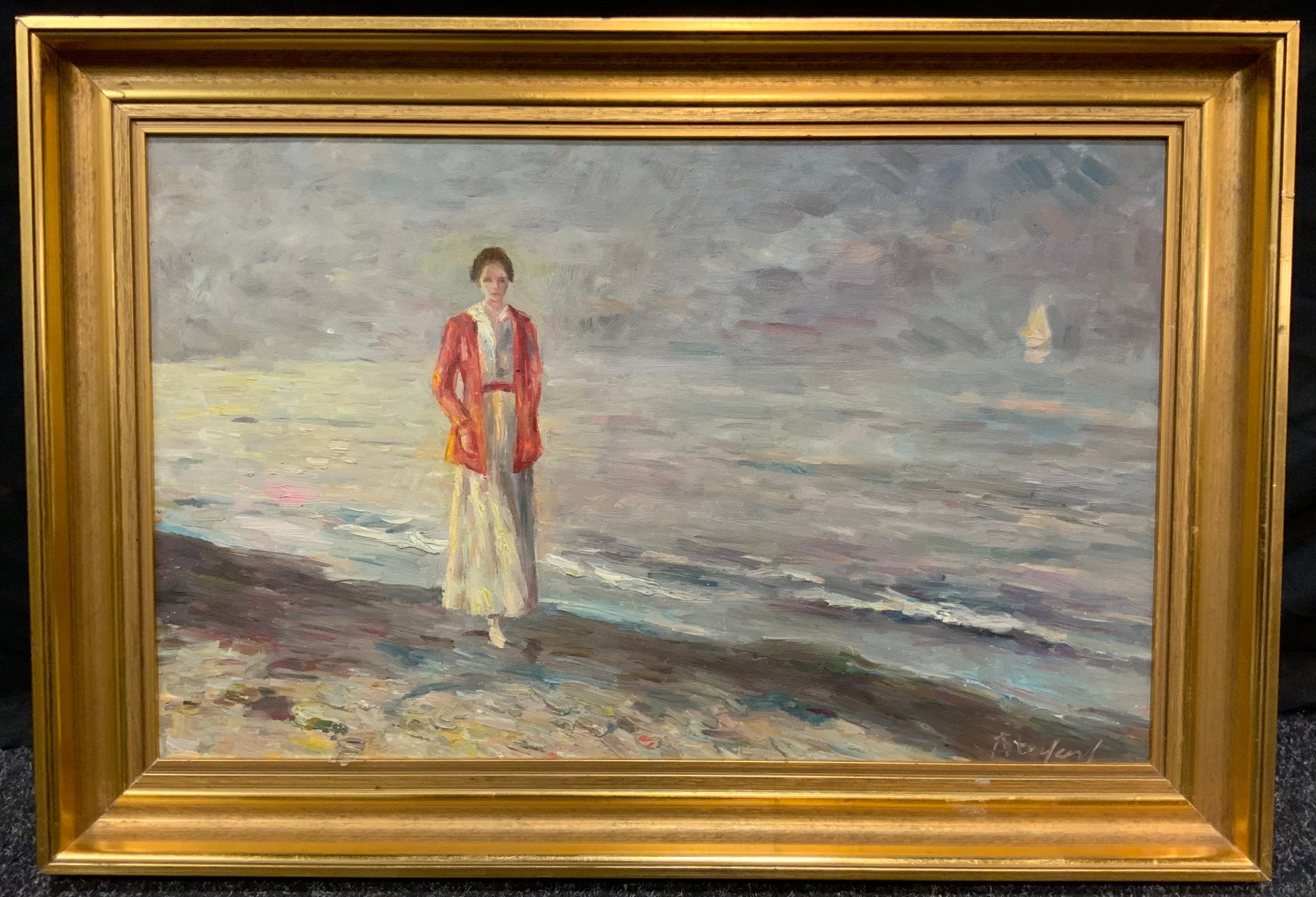 Impressionist School, (20th century), 'A Coastal Walk, and Distant Thoughts', indistinctly signed,