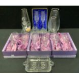 Glassware - a Dartington Crystal directors decanter; set of six Edinburgh crystal Eclipse II pattern