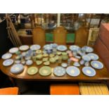 Wedgwood Blue Jasperware - including American Independence plate, Christmas plates, trinket boxes,