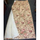 Large pair of Laura Ashley interlined curtains, Victoria, 1996, 259cm wide x 241cm long