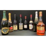 Wines & Spirits - Rheinpfalz Kabinett, 1986; Apricot spirit, Estate bottle cream sherry etc (8)
