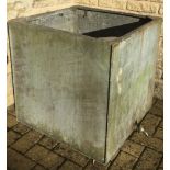 A Galvanised metal square water tank, 61cm square.