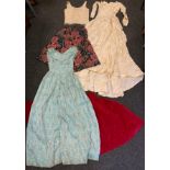 Quantity of vintage clothing, including 1950's dresses, Liberty, Frank Usher evening wear, faux