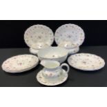 A Royal Crown Derby Chatworth pattern six setting dinner set, inc two tureens and covers , two