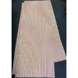 Striped upholstery fabric, unused, 762cm wide x 158cm long