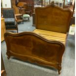 A Late 19th/early 20th century French walnut double bed frame.