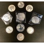 A 2018 £2 pound 999 fine silver coin, others 2017, Star Trek, British Virgin Islands, Banki Nkuru
