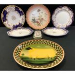 Ceramics - a pair of Ford hand painted floral cabinet plates, others Wedgwood, Spode, etc; a Spode