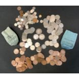 Coins - Victorian crowns, 1889, 1896; 1888 half crown; assorted pennies, half pennies, cupro