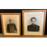 Pictures and Prints - a photographical portrait early 20th century German fire officer in uniform,