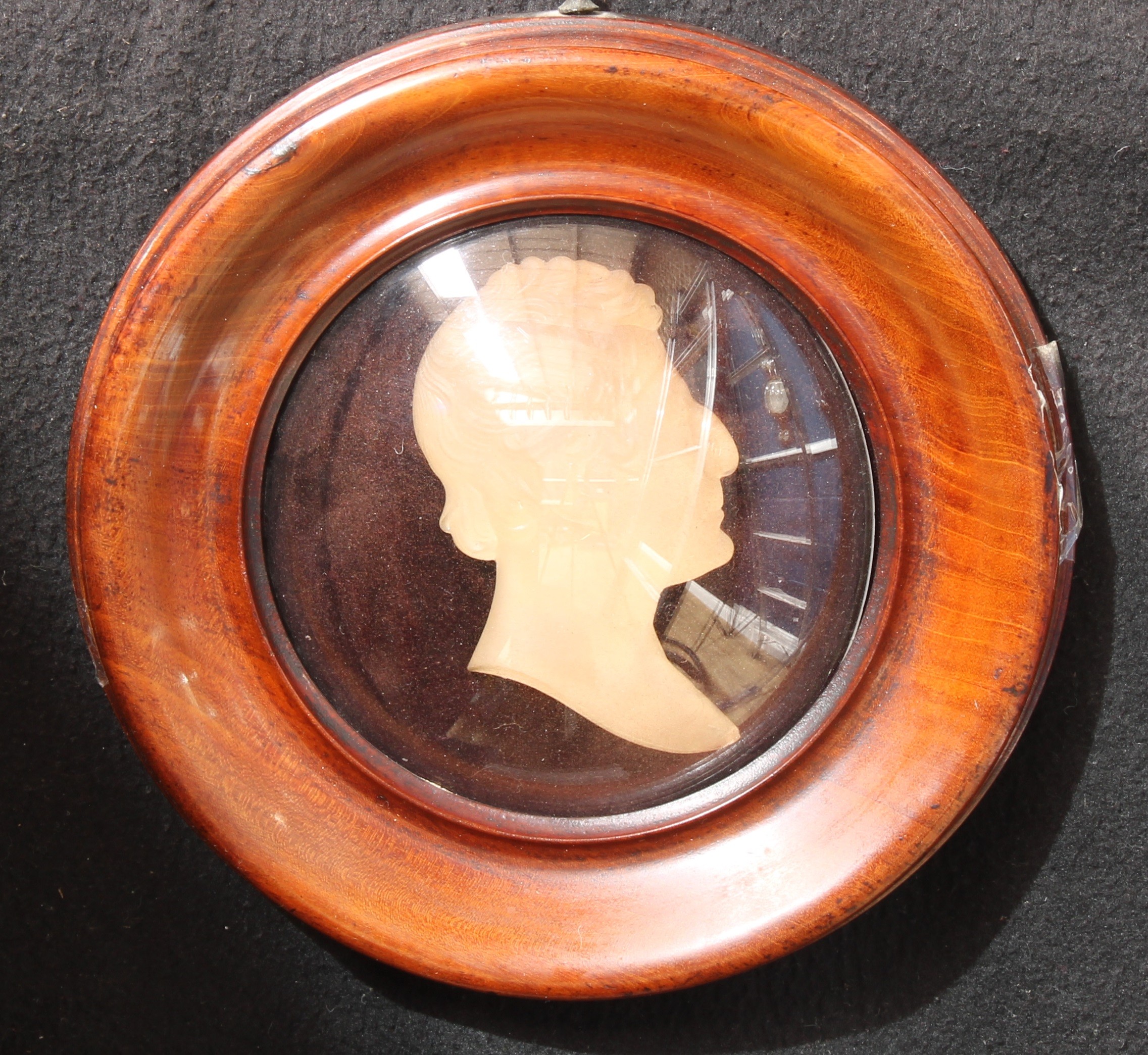 British Politics and The Napoleonic Wars - a 19th century opaque glass cameo portrait plaque, of