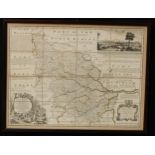 Emmanuel Bowen, an engraved map, An Accurate Map of the West Riding of Yorkshire divided into