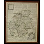 Emanuel Bowen and Thomas Kitchin, an engraved and coloured map, A New Map of the Counties of