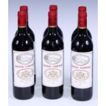 Six bottles of Château de Camensac 1986 Haut-Médoc, 750ml, 12%, labels good, levels at base of