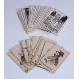 Playing Cards - an early 20th century set of hand drawn Happy Families cards, each titled