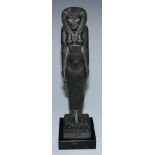 A museum-type composition model, of Sekhmet, after the Ancient Egyptian, 26.5cm high