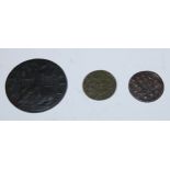 Coins and Tokens, GB - Bronze 17th century farthing token, Burford, Oxon., 1669 Fair; bronze hammere