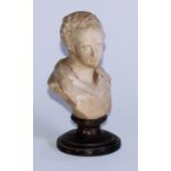 Lord Byron Mania - a 19th century parian portrait desk bust, of George Gordon Byron, 6th Baron Byron