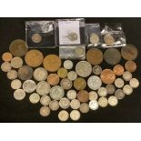 Coins & Tokens - a George V silver threepence, 1936, others 1901, 1931, etc, 1936 shilling, American