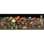 Toys - Britains and other soldiers and figures inc WWII, Romans, Gladiators, American Wild West etc,