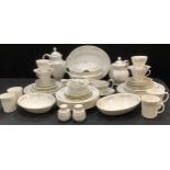 An extensive Mayfair floral decorated dinner and tea set inc soup tureen and cover, dinner, side