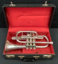 A Boosey and Hawkes, 'Regent'model, Bb Cornet, c.1950, cased, serial number HP284255