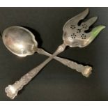 A Gorham sterling silver Buttercup pattern two piece serving set, cast marks, 6.20 ozt (2)