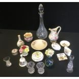 Ceramics & Glass - a Mdina glass globular vase; modern decanter and stopper; Wedgwood Kutani
