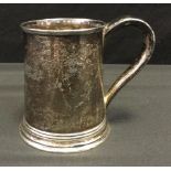 A George V silver tankard, Thomas Bradbury & Sons Ltd, Sheffield 1912, 6.95oz