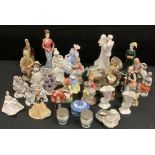 Ceramics - a Coalport Ladies of Fashion figure, Harmony; others, Beau Monde etc; a Belper & Denby