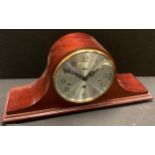 A Franz Hermle Westminster chime mantel clock, made in West Germany, 1050-020, with key, 50cm