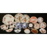 A Royal Crown Derby Mikado pattern pepper pot and mustard pot, other trinkets; other assorted