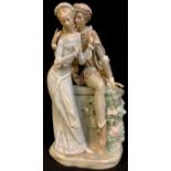 A large Lladro figure, Romeo and Juliette, 39cm