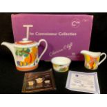 A Wedgwood for Bradford Exchange Clarice Cliff The Connoisseur Collection Cornwall pattern teapot,