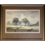 Wilfred Williams Ball (1853-1917) Horse Plouging signed, watercolour, 33cm x 50c,