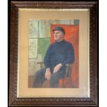 E Bendell Bayley Portrait of a Fisherman signed, oil, 45cm x 33cm